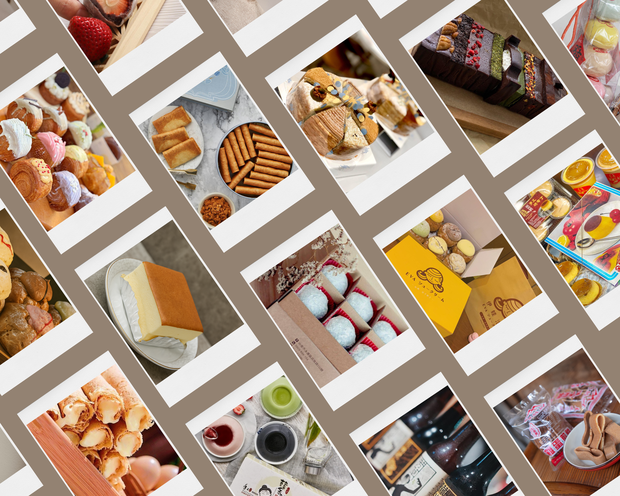 Beige aesthetics photo collage moodboard