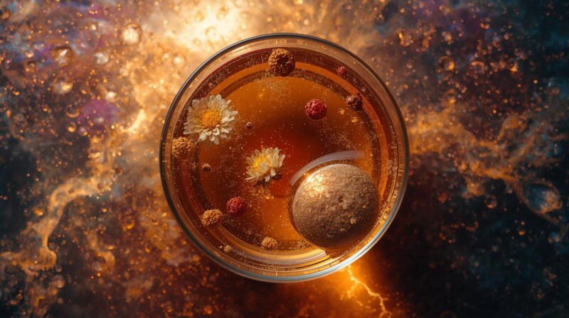 阿粉姨菊花茶草本宇宙視覺，東菜市隱藏版黃耆菊花茶調和元氣補氣漢方飲品